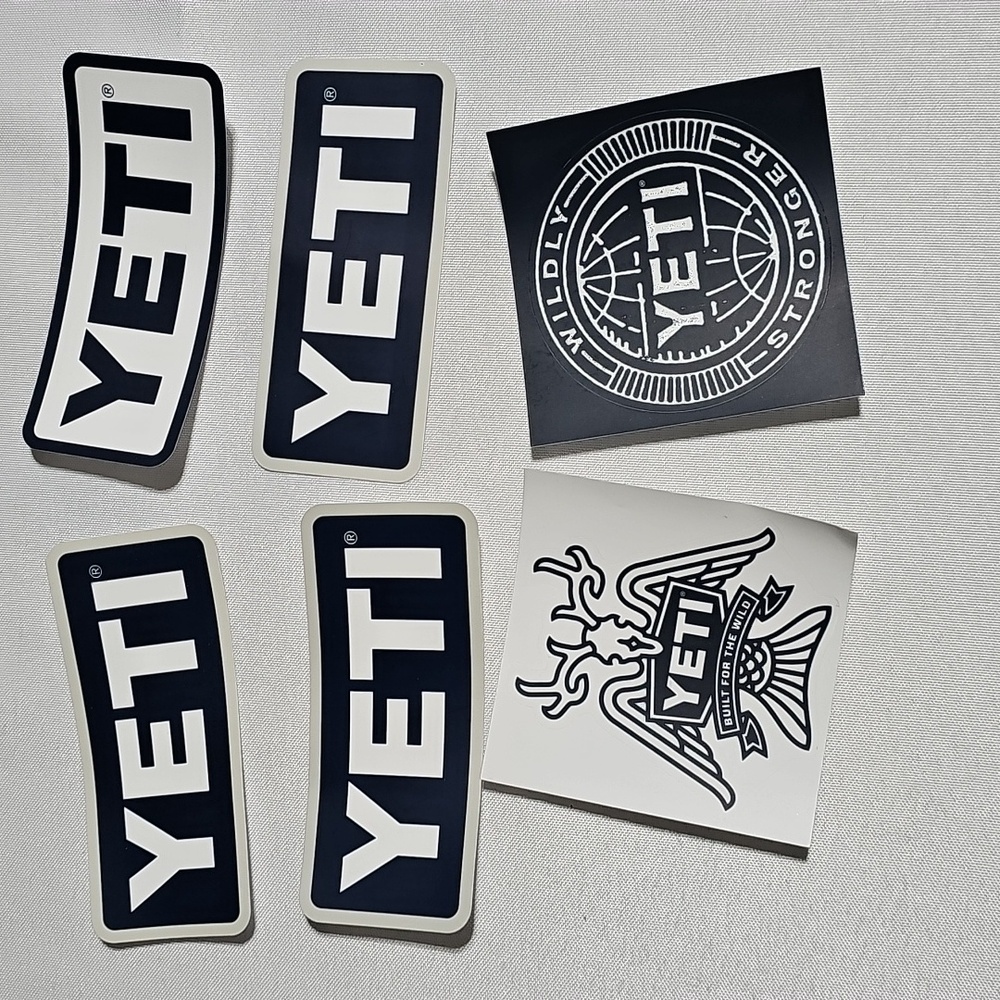 YETI Decals - Set of 6 new
